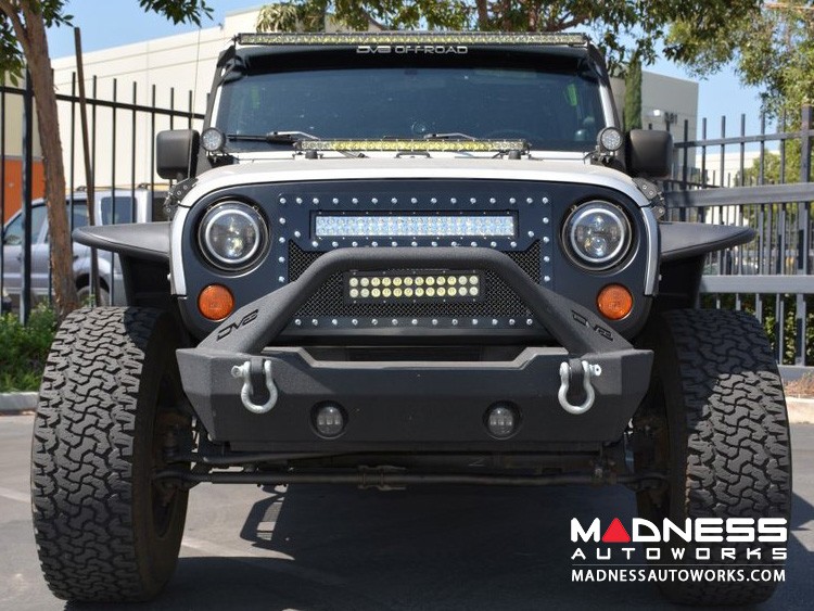 Jeep Wrangler JK Mesh LED Grille For LED Light Bar 20" Black